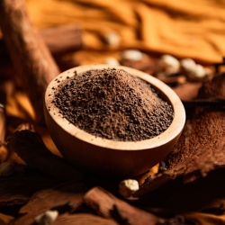 Easy Instant Mix - 100% Raw Cacao Powder &bull; Ceremonial Grade 330 gr. - ceremonial grade cacao powder - texture and color