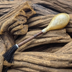 Shamanic Leather Shaker - handcrafted ceremonial instrument