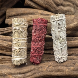 Sage Mix - White, Blue and Dragon's Blood | Triple Smudge Mix