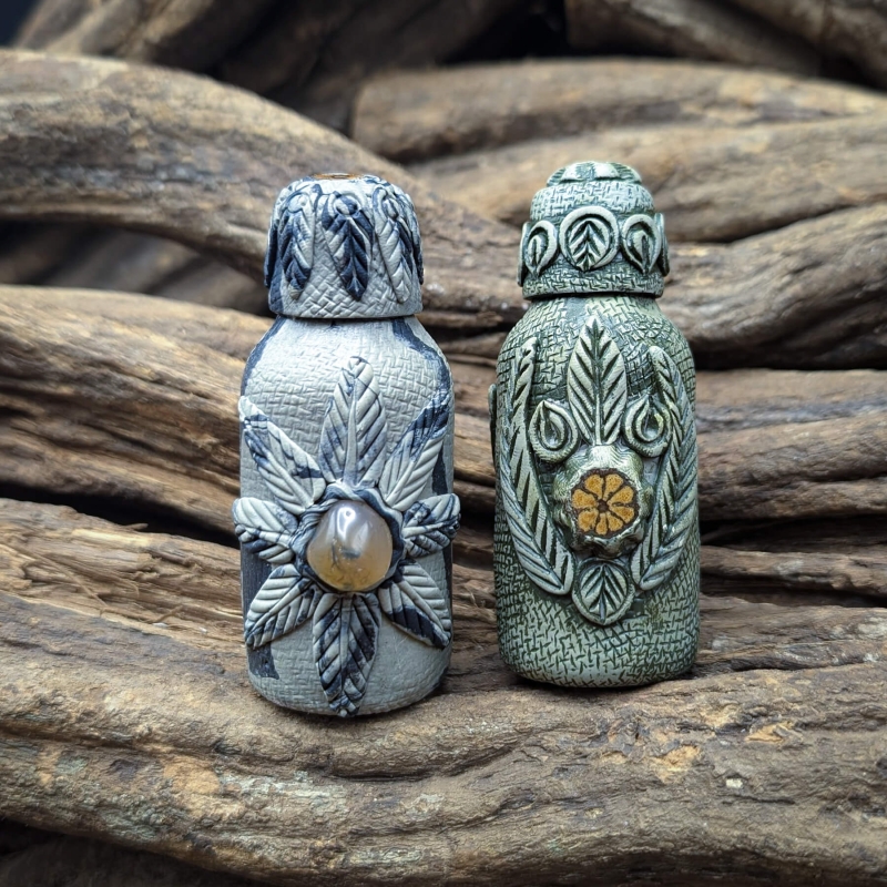 Rapé Container - Glass Large - glass storage jar for ceremonial powder - product overview Rapé Container - Glass Large - glass storage jar for ceremonial powder - product overview