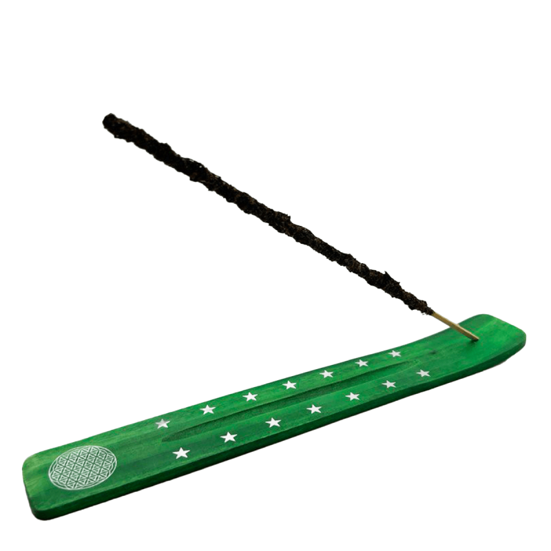 Wierookhouder Gekleurd Hout &bull; Flower of Life - wierook accessoire