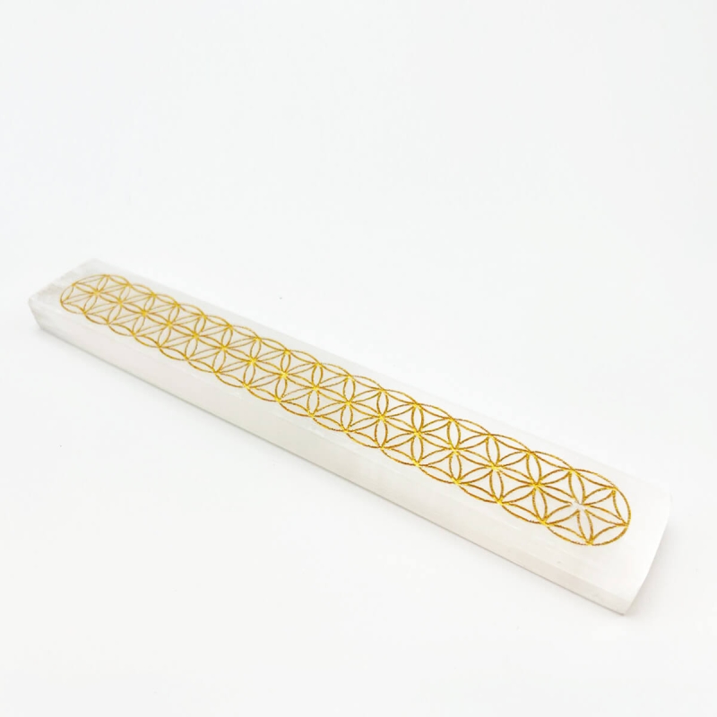 Wierookhouder Seleniet &bull; Flower of Life - wierook accessoire