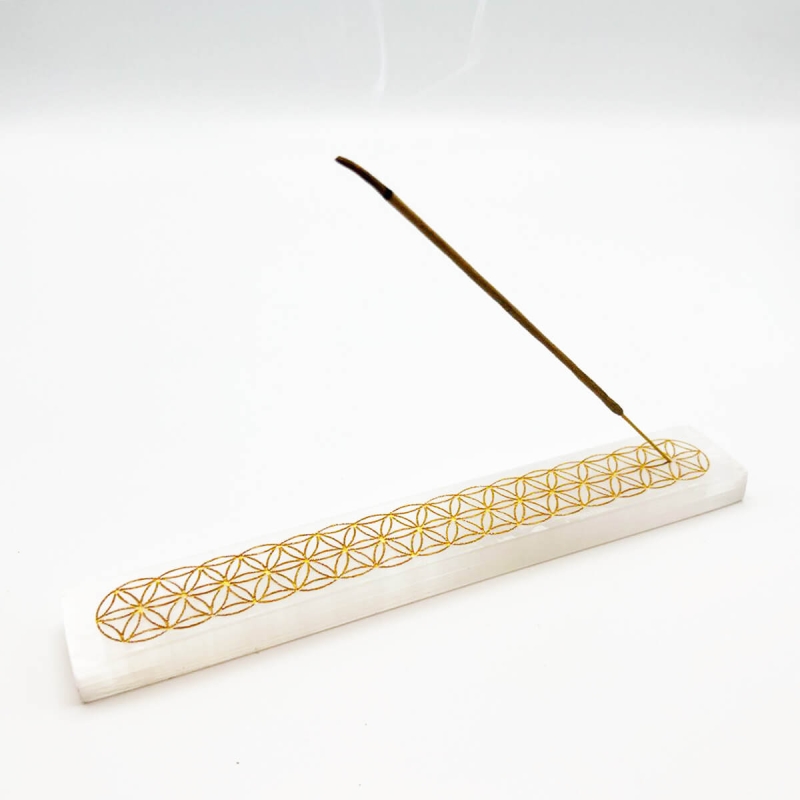 Seleniet Wierookhouder Flower of Life Kopen | Kristal Houder