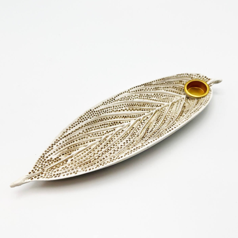 Witte Wierookhouder Leaf of Life Kopen | Stokjes Kegels