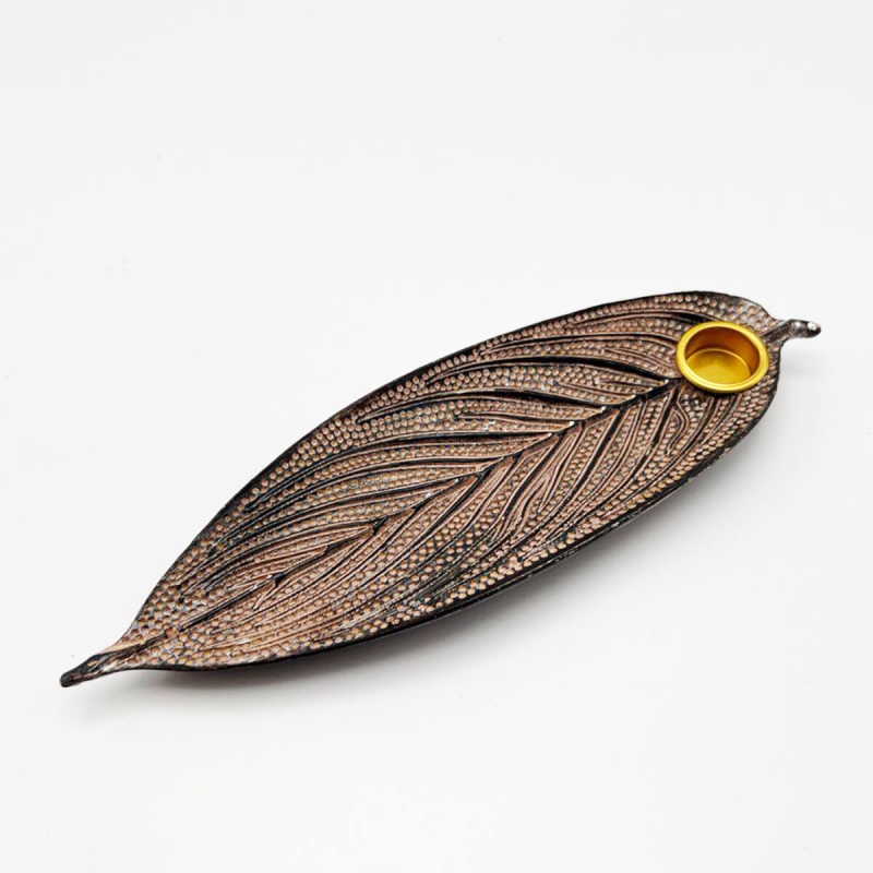 Wierookhouder Bruin • Leaf of Life - wierook accessoire Wierookhouder Bruin • Leaf of Life - wierook accessoire