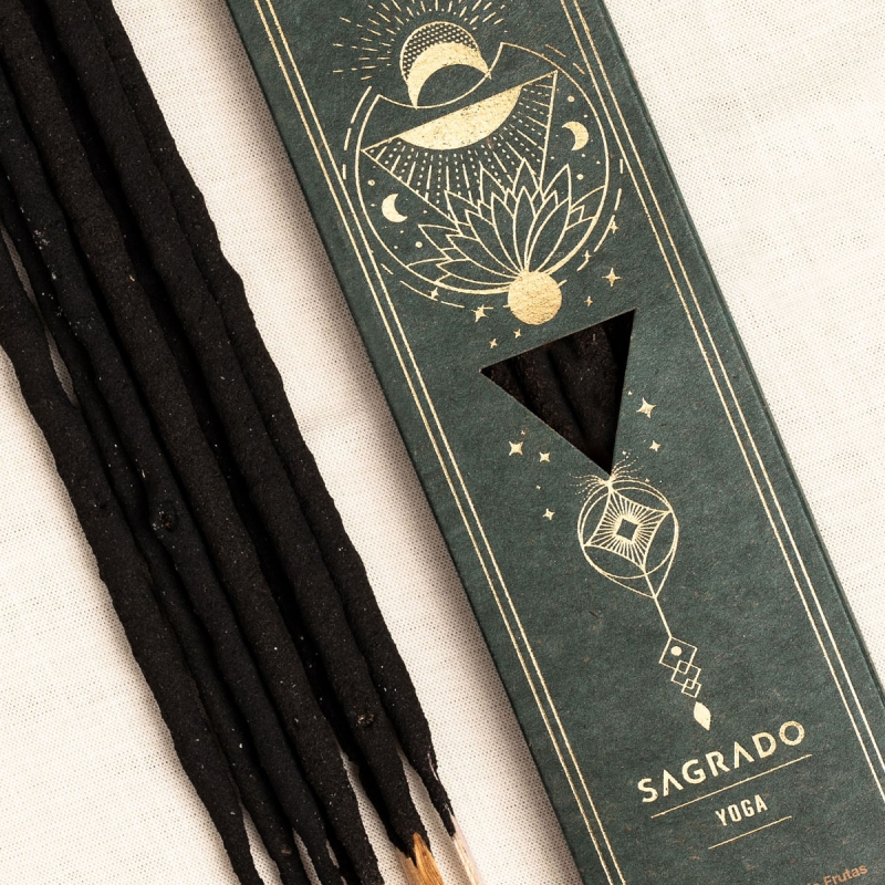 Yoga - Sagrado Wierook - spirituele geurstokjes - verpakking en ontwerp