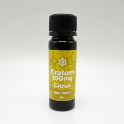 Kratom Shots 100 mg Cafe&iuml;nevrij - Citrus - vloeibaar Mitragyna Speciosa concentraat