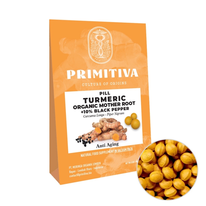 Kurkumawortel - Primitiva Pills (45g) - Indonesische kruidencapsules