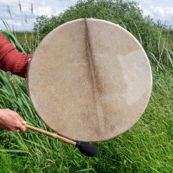 Authentic Shamanic Drum 50cm - 6 - handcrafted ceremonial instrument - craftsmanship detail Authentic Shamanic Drum 50cm - 6 - handcrafted ceremonial instrument - craftsmanship detail