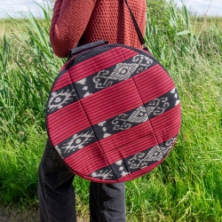 Authentic Drum Cover - 50cm - handcrafted ceremonial instrument - craftsmanship detail