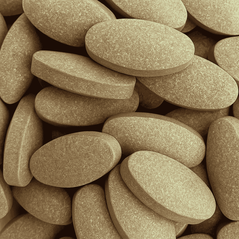 Pure Pressed Red Kratom - geperste Mitragyna Speciosa tabletten - detailopname