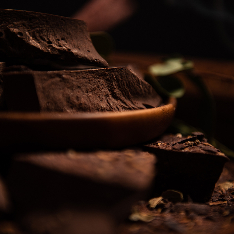 Ceremonial Cacao - Ecuador &bull; Fine Aroma - unroasted ceremonial grade cacao paste - texture and color