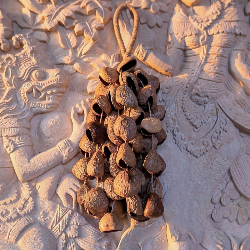 Shamanic Seed Shaker Large - Pangi - handcrafted ceremonial instrument - craftsmanship detail