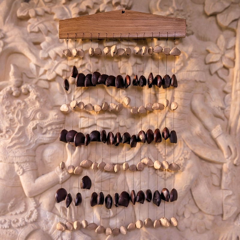 Shamanic Chime - Kenari & Bendo - handcrafted ceremonial instrument - top view Shamanic Chime - Kenari & Bendo - handcrafted ceremonial instrument - top view