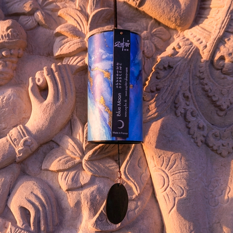 Zaphir - Blue Moon - handcrafted ceremonial instrument - top view