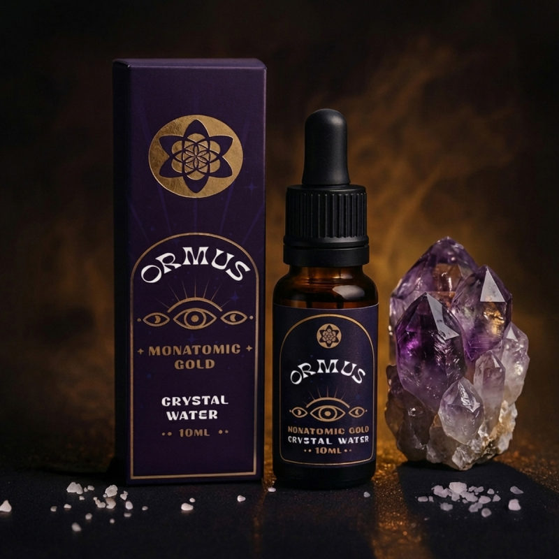 Ormus Crystal Water &bull; 100mg - monatomic mineral water - packaging view