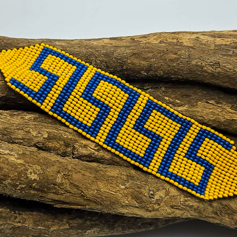 Huni Kuin Tribe Beaded Bracelet - M6 - handcrafted indigenous bead jewelry - worn on wrist