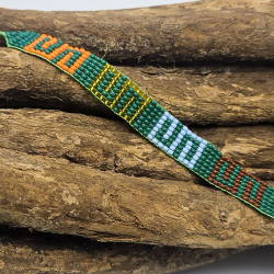 Huni Kuin Armband S1 | Groene Handgemaakte Amazone Armband