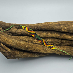 Huni Kuin Tribe Beaded Bracelet - S2 - handcrafted indigenous bead jewelry - worn on wrist Huni Kuin Tribe Beaded Bracelet - S2 - handcrafted indigenous bead jewelry - worn on wrist