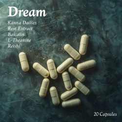 DREAM Kanna Dailies | Natural Sleep Support & Dreams | 20 Capsules