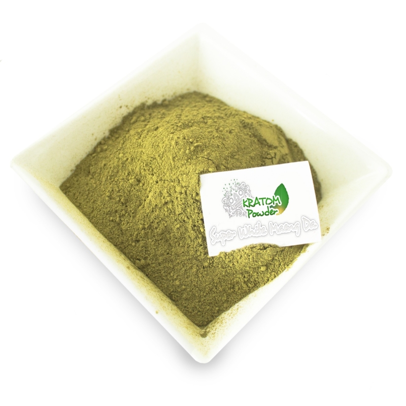 Kratom Super Maeng Da White - finely ground Mitragyna Speciosa powder