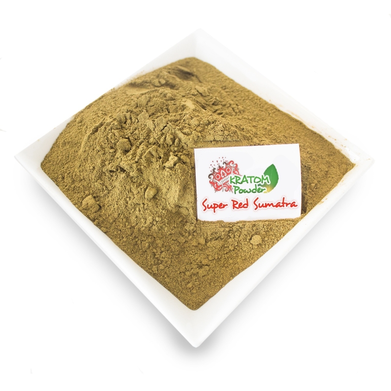 Kratom Super Red Sumatra - fijngemalen Mitragyna Speciosa poeder