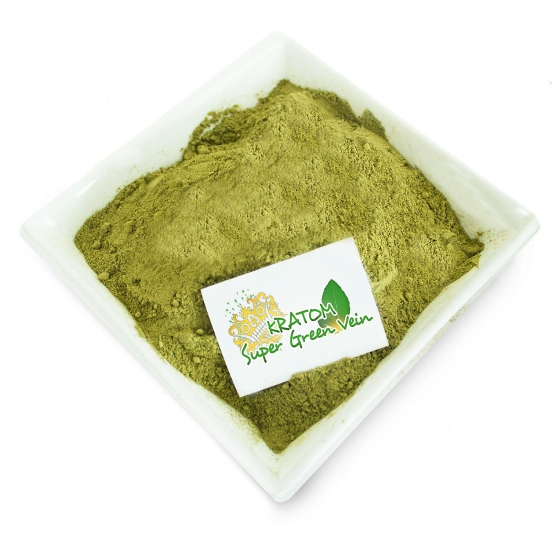 Kratom Super Green Vein - fijngemalen Mitragyna Speciosa poeder