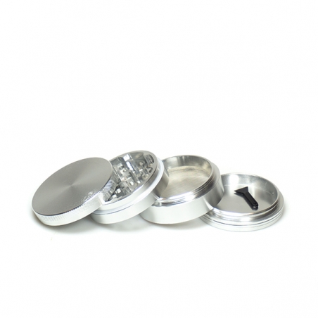 Grinder Aluminum Silver 62mm | 4parts - Metal Grinders - Next Level