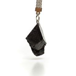 Shungite Elite Keychain - authentic Karelian shungite - surface detail Shungite Elite Keychain - authentic Karelian shungite - surface detail