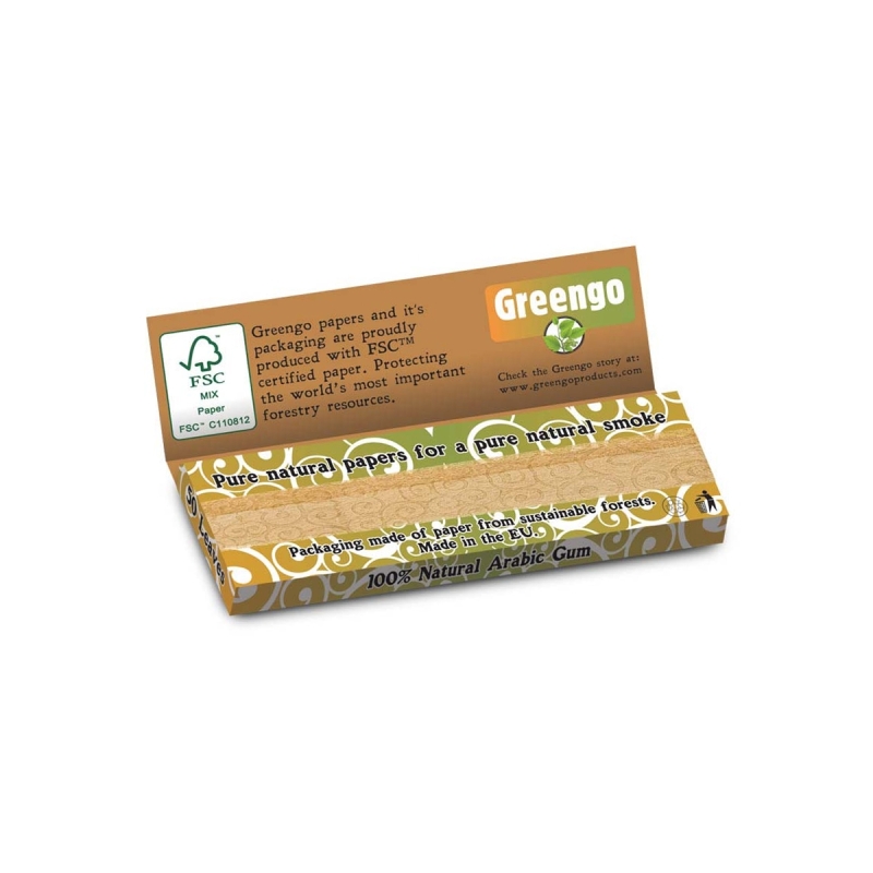 Greengo Unbleached 1 1/4 Vloei - ongebleekt vloeimateriaal - productoverzicht