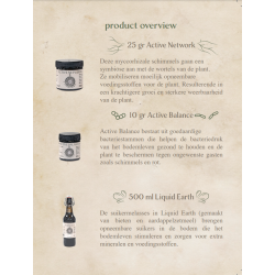 Nutrients Kit - Active Earth - Professional Plant Growing Formula - close-up detail Nutrients Kit - Active Earth - Professional Plant Growing Formula - close-up detail