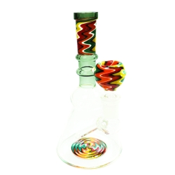 Mini Glass Bong - handblown borosilicate glass piece - packaging view Mini Glass Bong - handblown borosilicate glass piece - packaging view