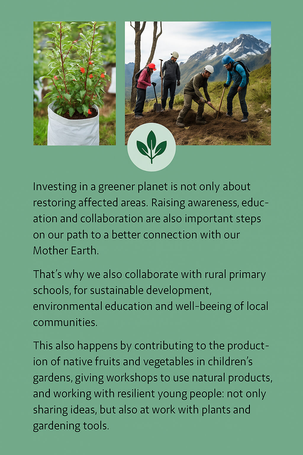 Sagrada Madre conscious initiatives