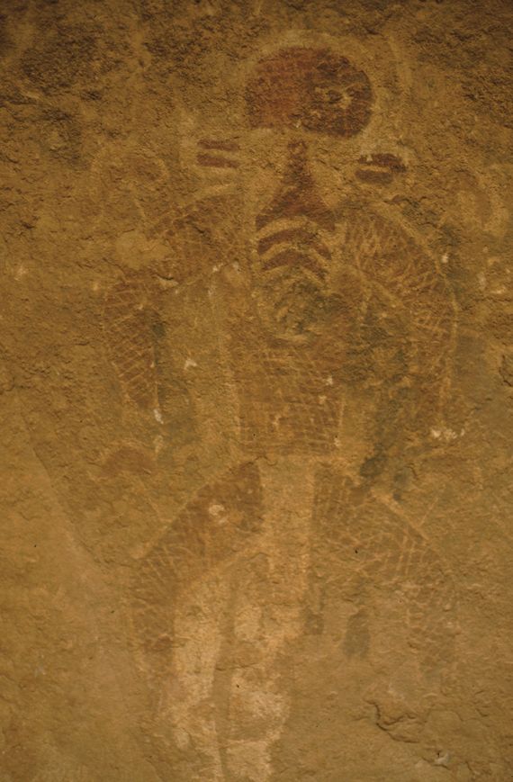 Ancient shaman with mushrooms