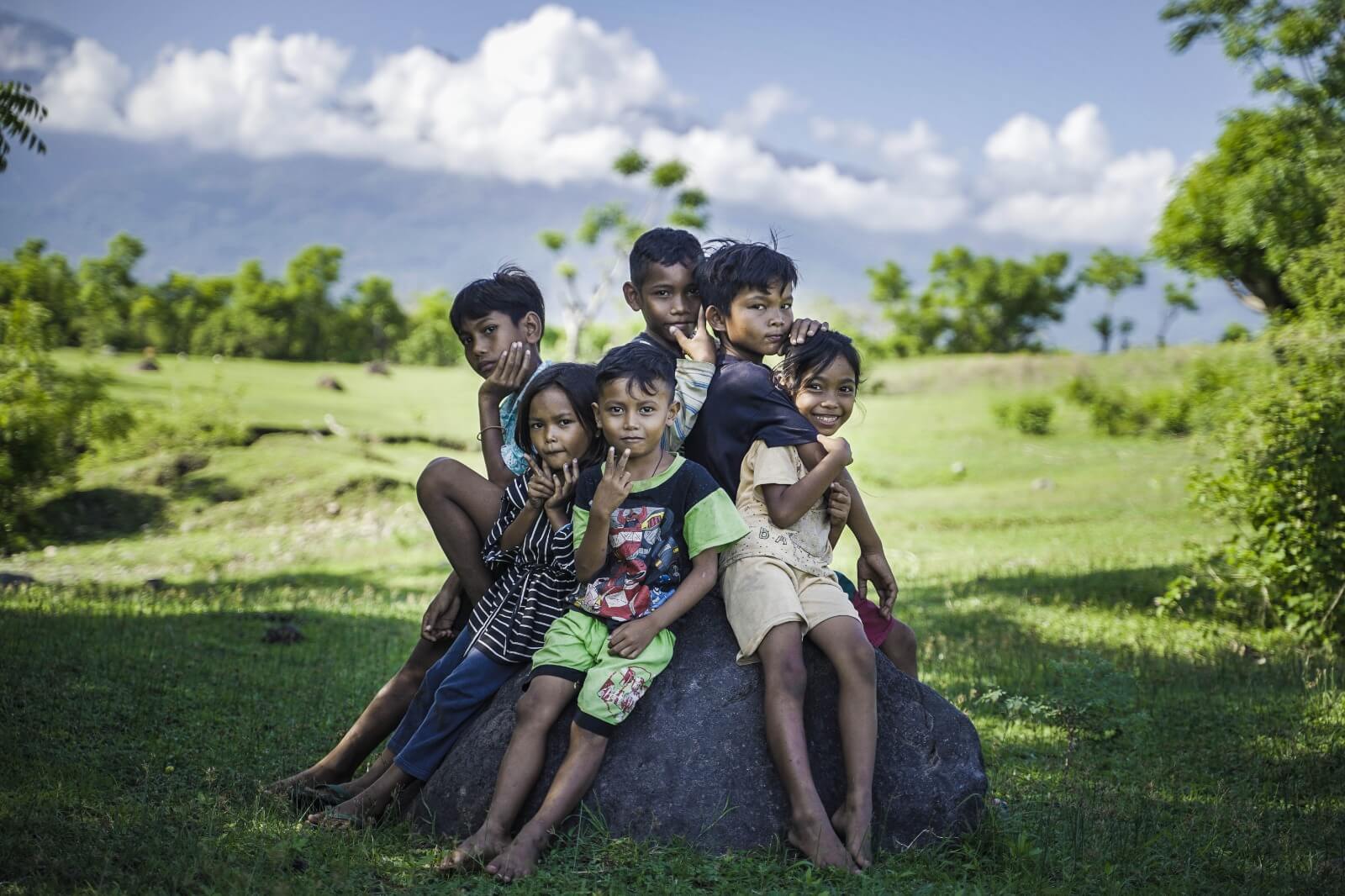 Children from the local community