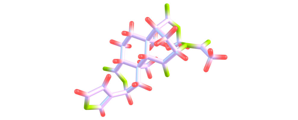 Scientific representation of Salvinorin A molecule