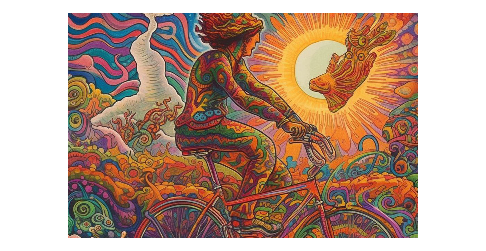 A surreal, trippy bicycle ride