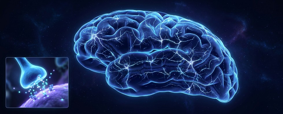 DMT moleculen binden aan 5-HT2A serotonine receptor in hersenschors