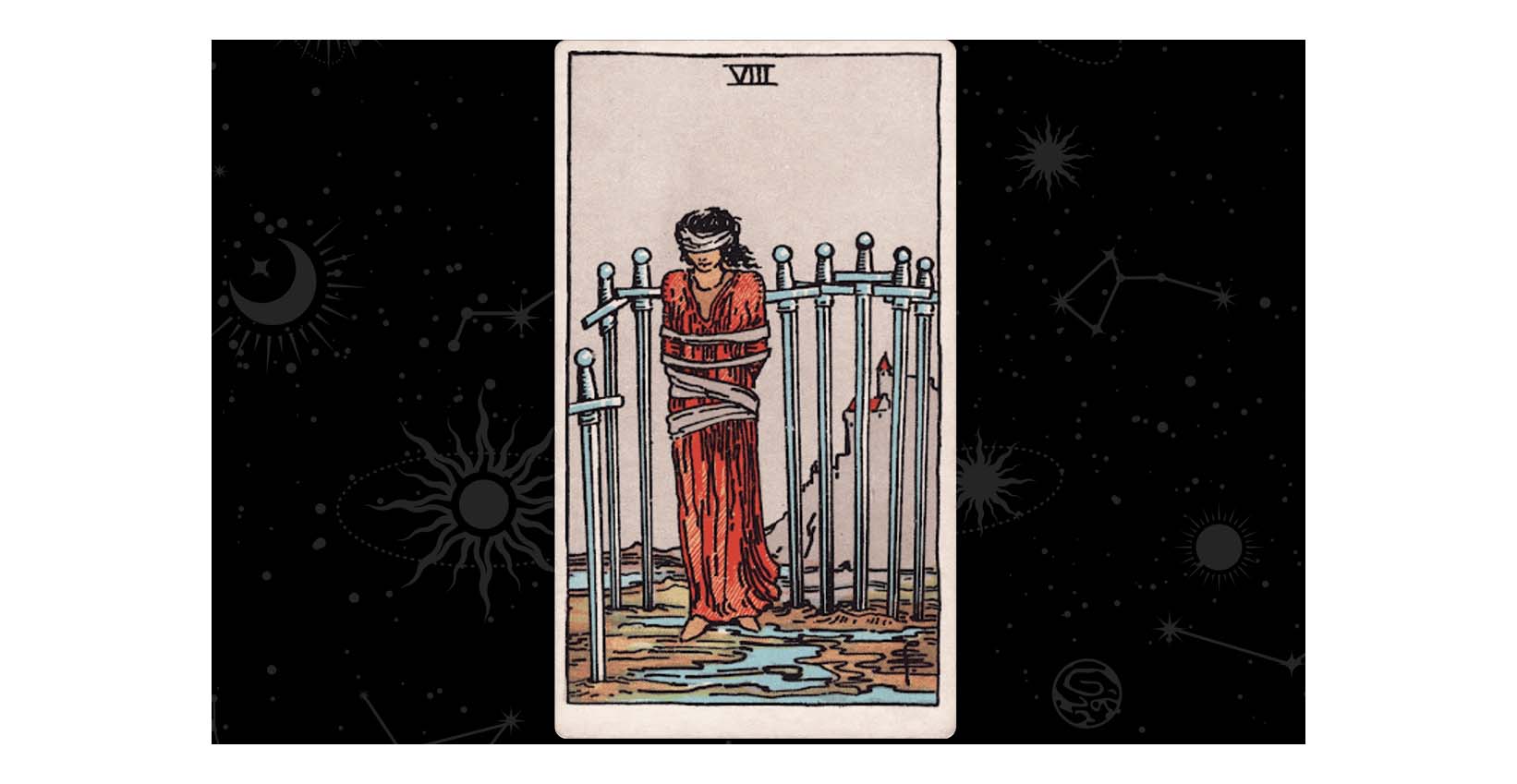 Eigth of Swords card