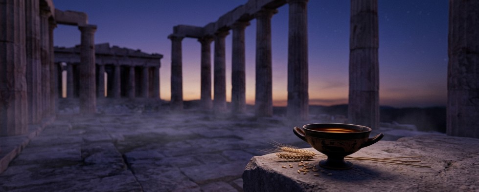 Eleusinische Mysteri&euml;n oude Griekse ritueel kykeon