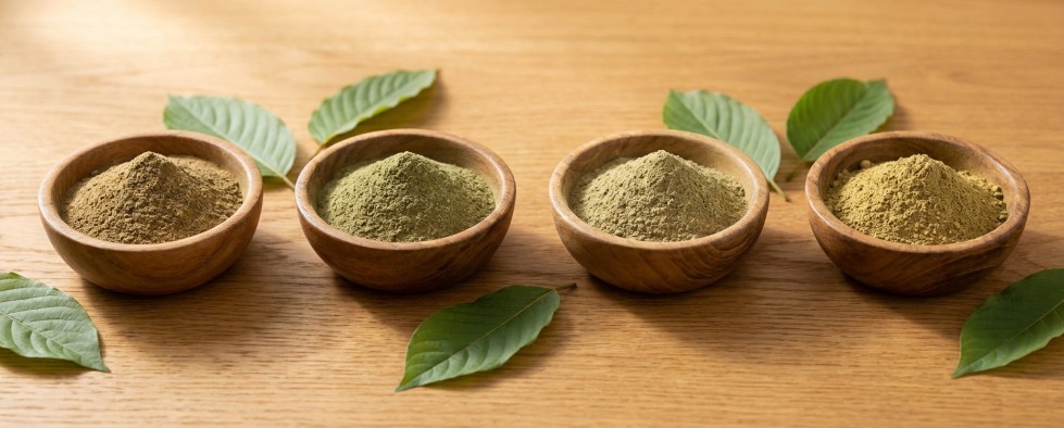 Kratom colours red green white yellow difference