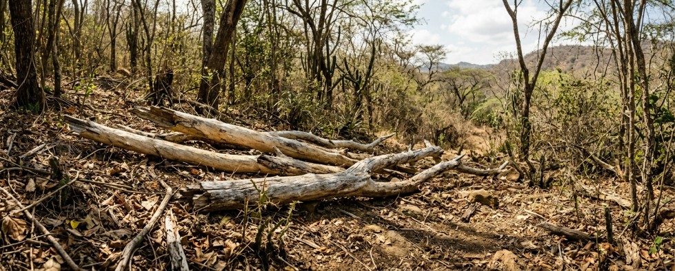 Fallen palo santo branches in Peru