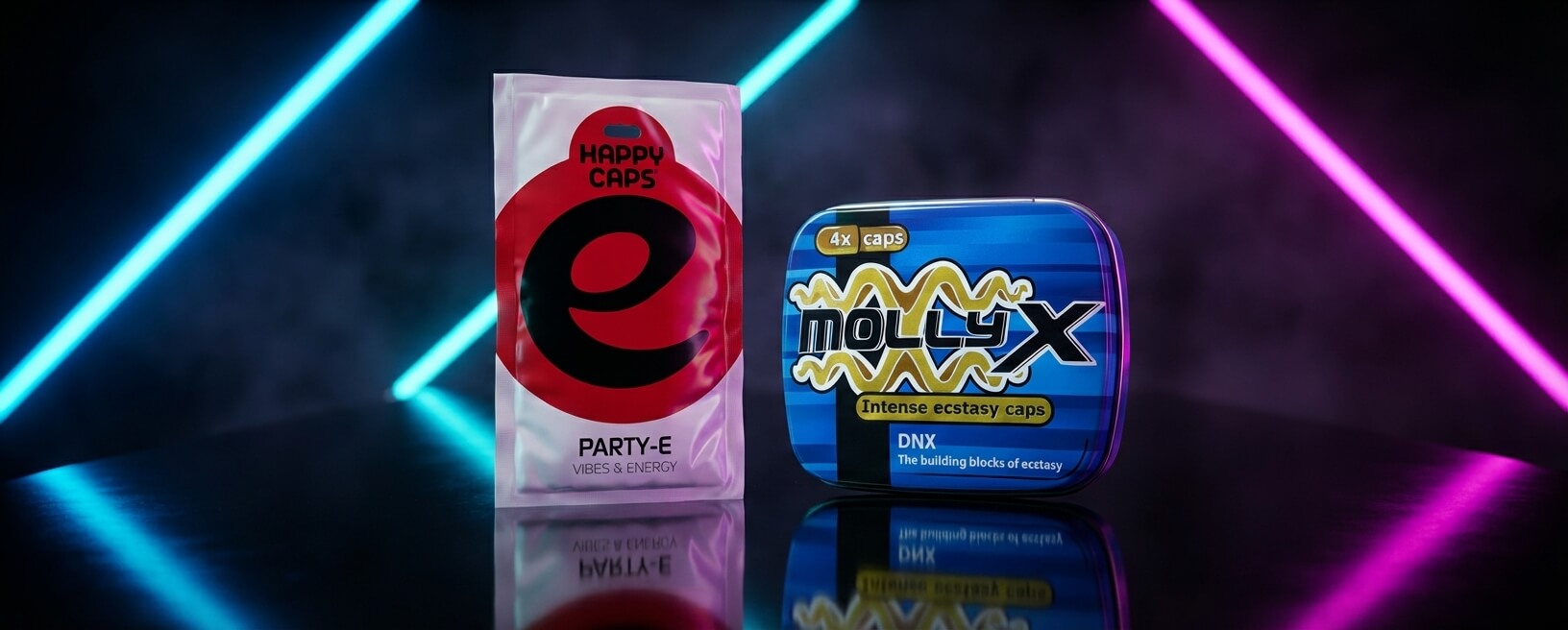 Party pills neon atmosphere