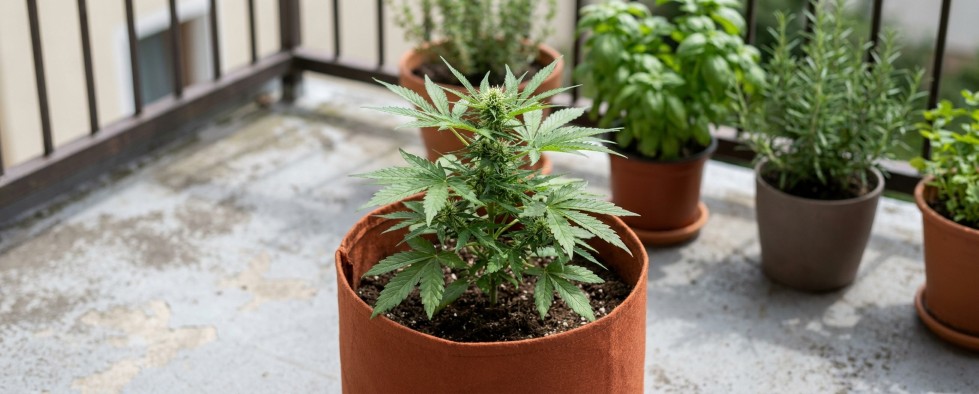 Compact autoflower cannabis plant