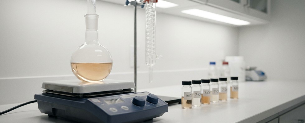 Laboratory equipment for 7-OH production